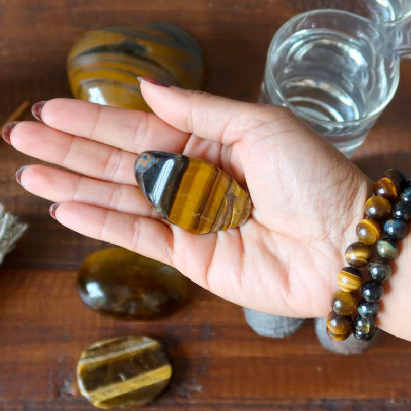 Tiger Eye & Black Lava Stone