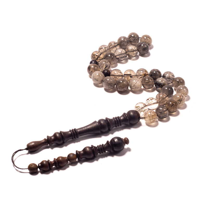 Black Rutile Rosewood Misbaha Tasbih 33 Beads 10MM – Divine Beads