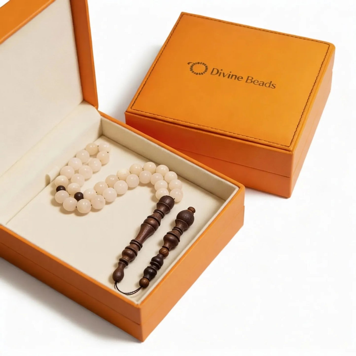 Moonstone Rosewood Misbaha | Tasbih – 33 Beads 10MM