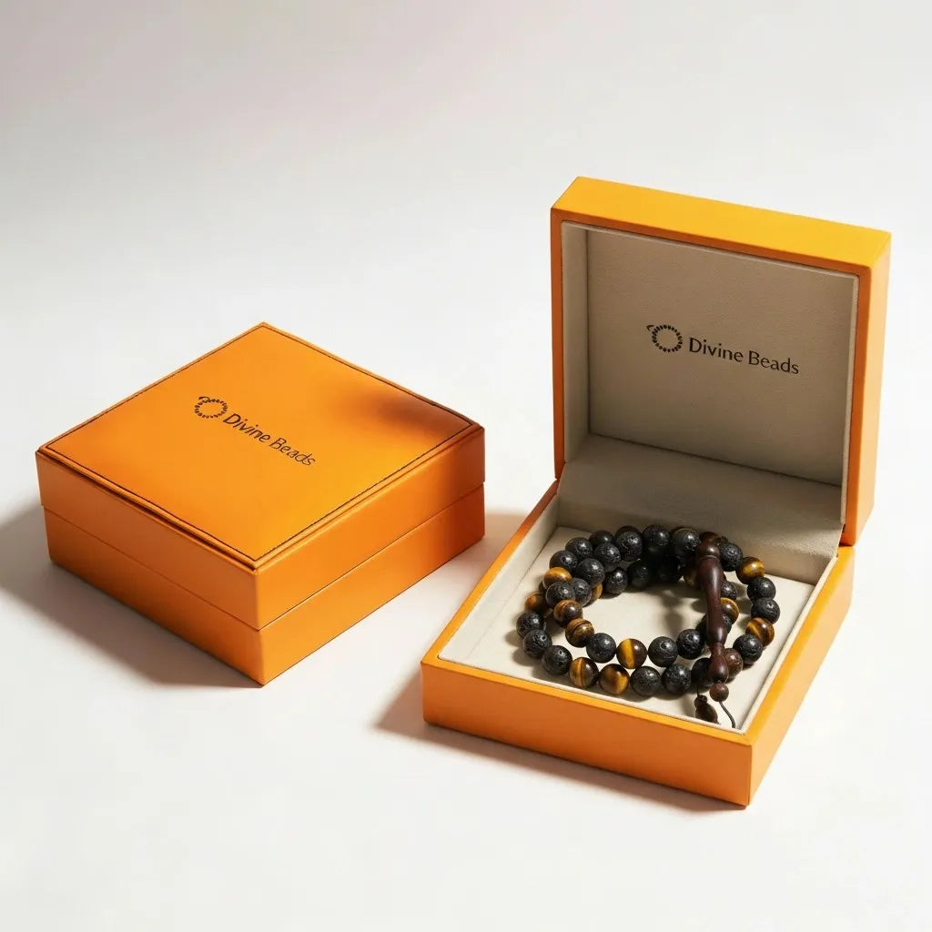 Tiger Eye, Black Lava Rosewood Misbaha | Tasbih – 100 Beads 8MM