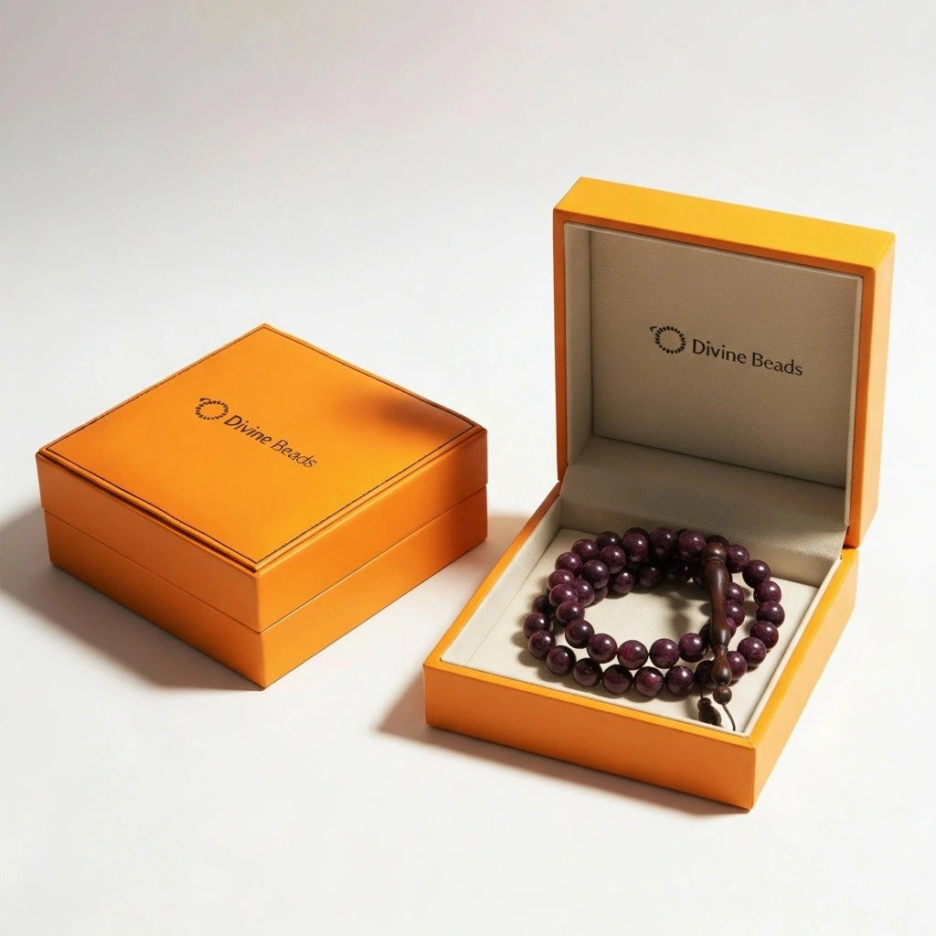 Garnet Rosewood Misbaha | Tasbih – 33 Beads 10MM