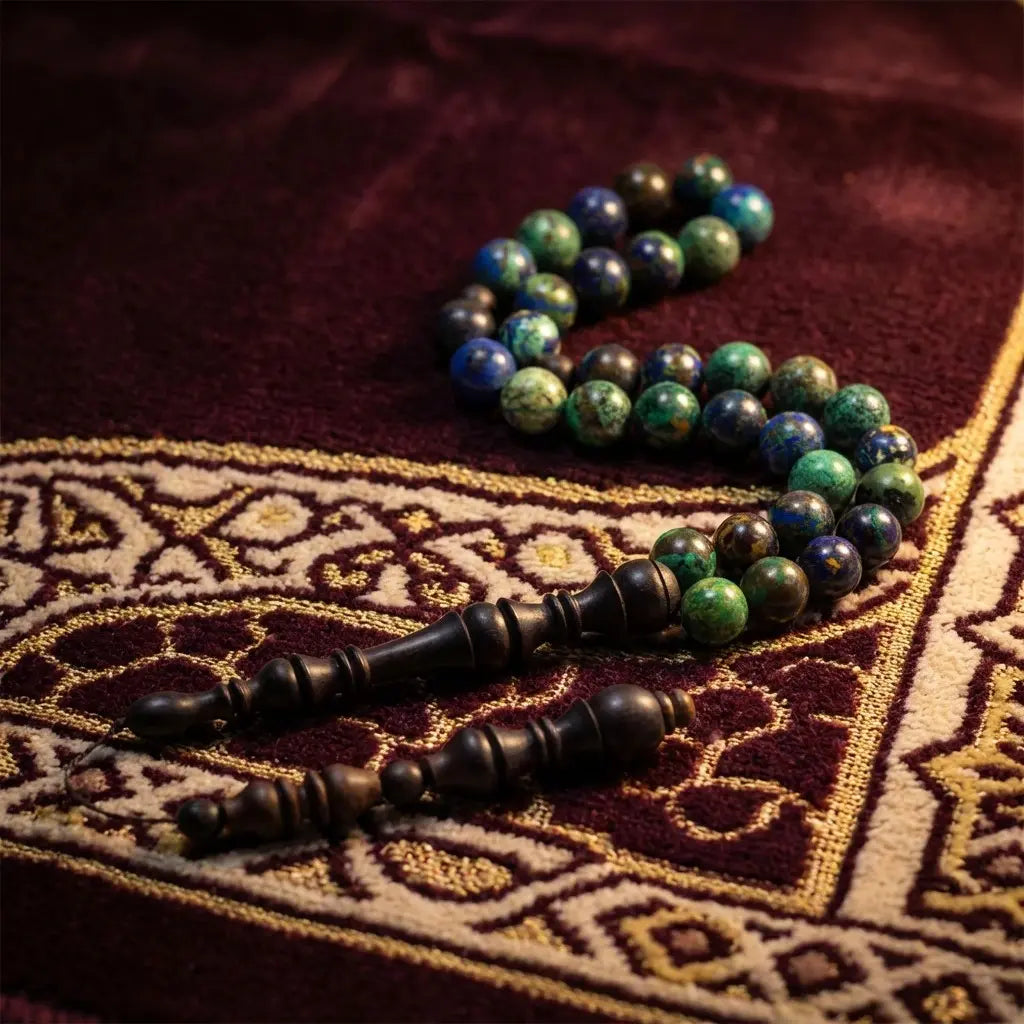 Azurite Rosewood Misbaha | Tasbih – 33 Beads 10MM