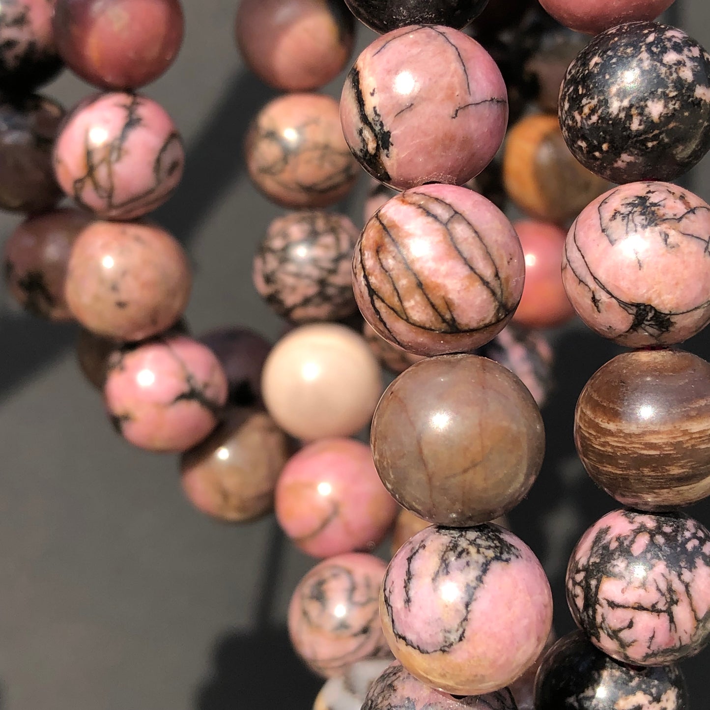 Rhodonite and Rosewood