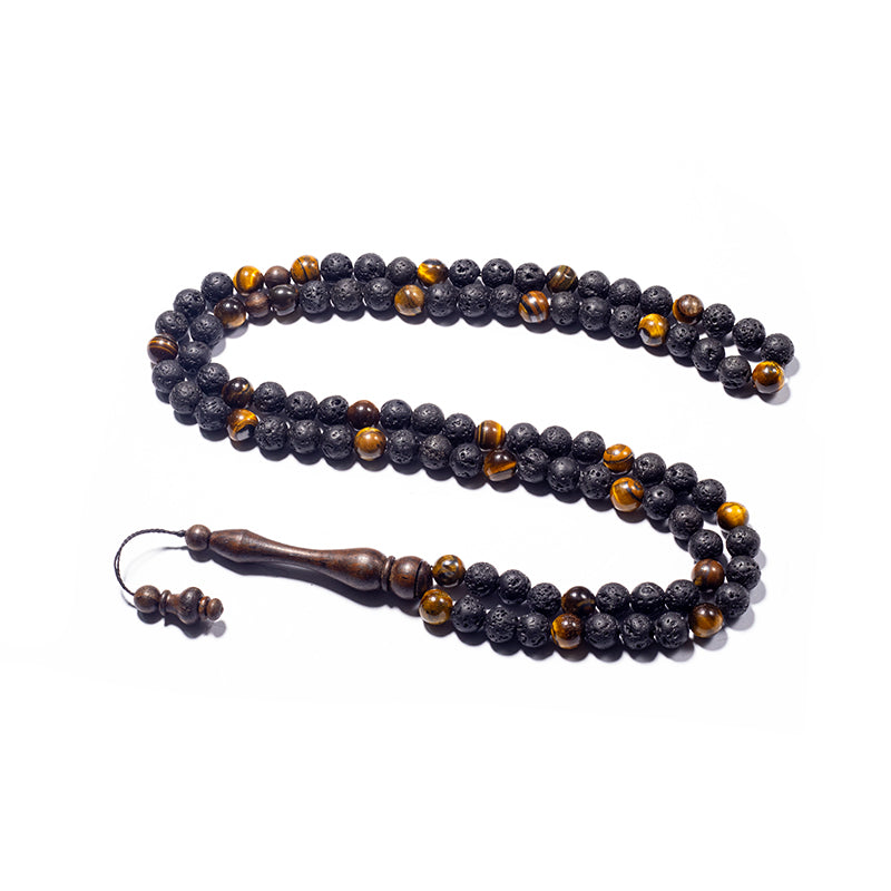 Tiger Eye & Black Lava and Rosewood