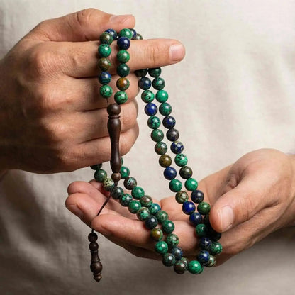 Azurite Rosewood Misbaha | Tasbih – 100 Beads 8MM