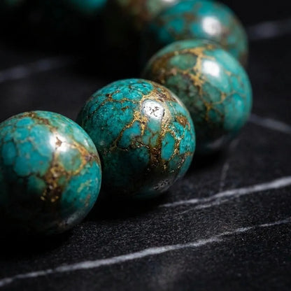 Turquoise Rosewood Misbaha | Tasbih – 33 Beads 10MM