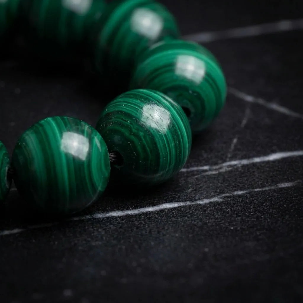 Malachite Rosewood Misbaha | Tasbih – 33 Beads 10MM
     