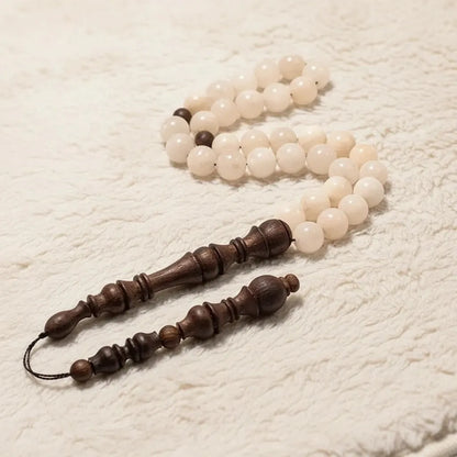 Moonstone Rosewood Misbaha | Tasbih – 33 Beads 10MM