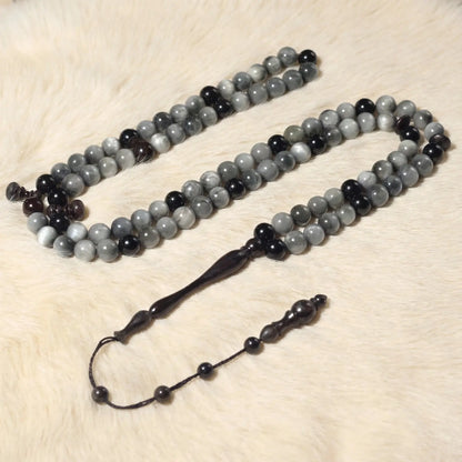 The InterMix Eagle Eye With Ebony Wood  100 Beads 8MM.