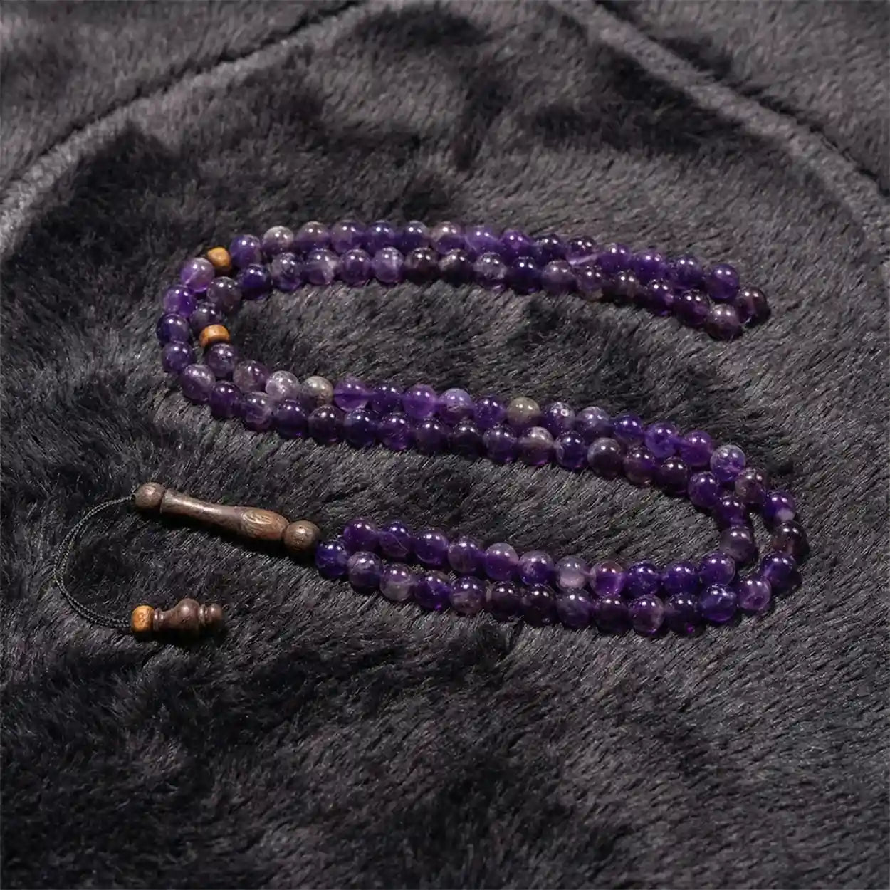 Amethyst Rosewood Misbaha | Tasbih – 100 Beads 8MM
     