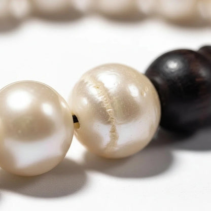 Freshwater Pearls Rosewood Misbaha | Tasbih – 33 Beads 10MM