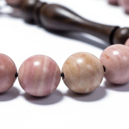 Rhodonite Rosewood Misbaha | Tasbih – 33 Beads 8MM