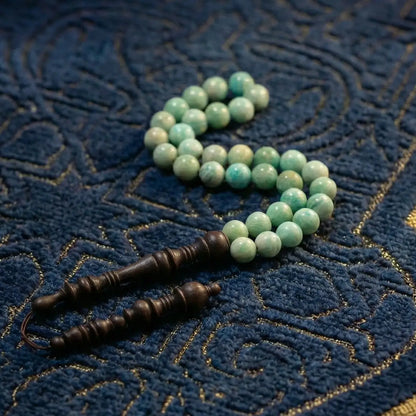 Amazonite Rosewood Misbaha | Tasbih – 33 Beads 10MM