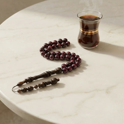 Garnet Rosewood Misbaha | Tasbih 33 Beads 8MM