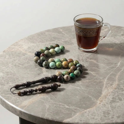 Ruby Zoisite Rosewood Misbaha | Tasbih – 33 Beads 10MM