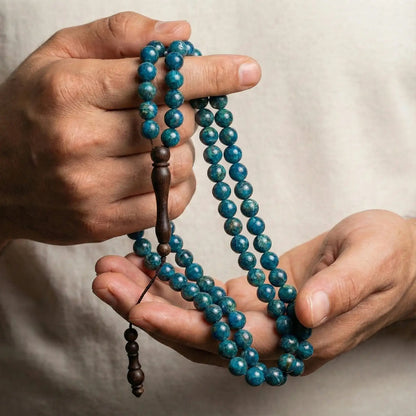 Apatite Rosewood Misbaha | Tasbih – 100 Beads 8MM