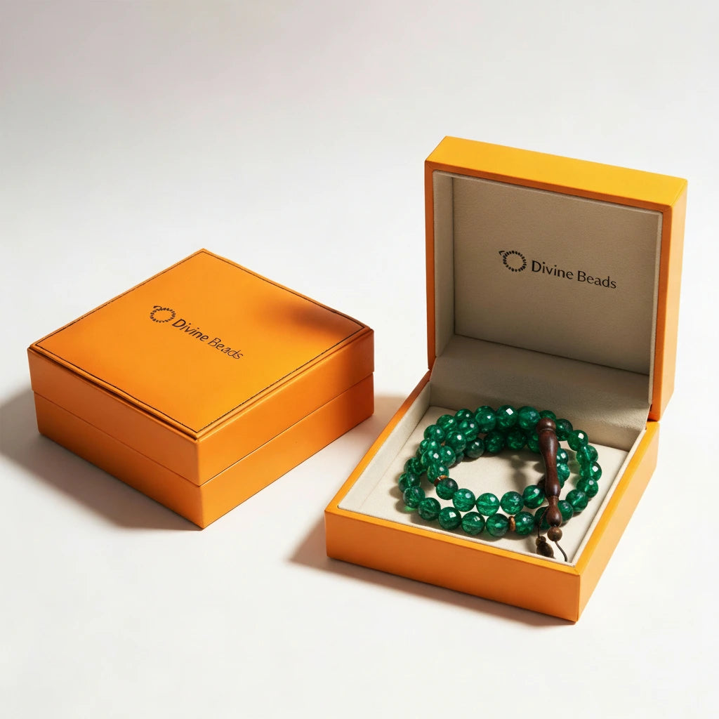 Emerald Rosewood Misbaha | Tasbih – 33 Beads 8MM
     