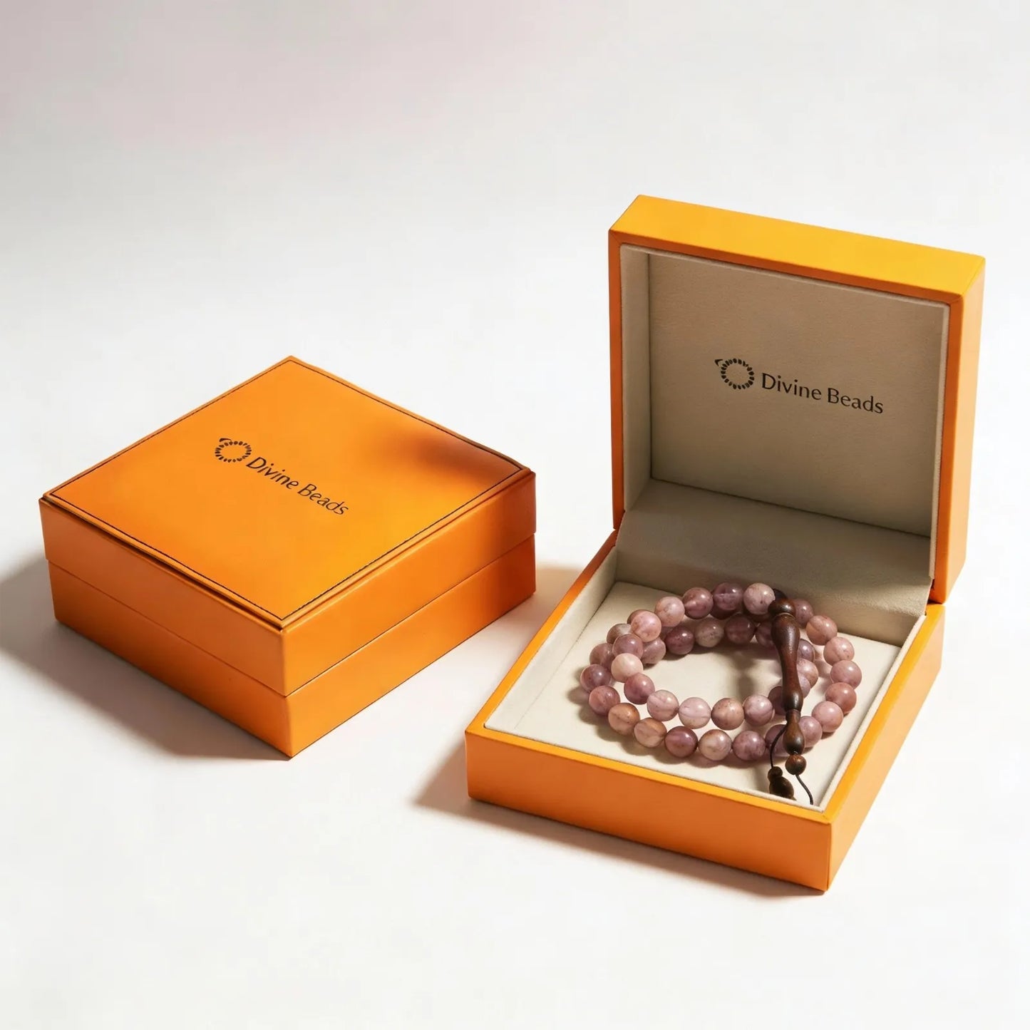 Rhodonite Rosewood Misbaha | Tasbih – 33 Beads 8MM
     